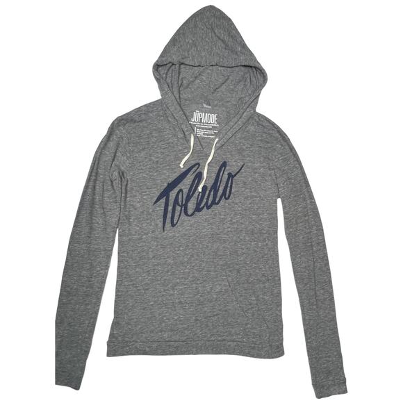 Jupmode Toledo Graphic Hoodie Gray Lightweight Cotton Blend Size L Athletic - Picture 6 of 9